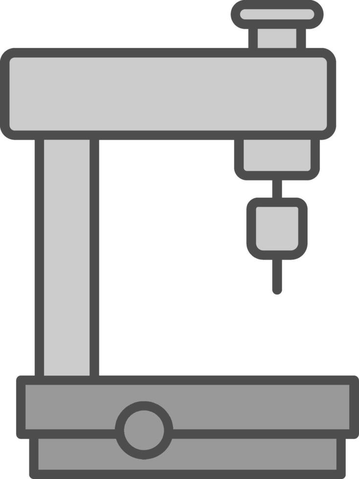 Milling Machine Fillay Icon vector