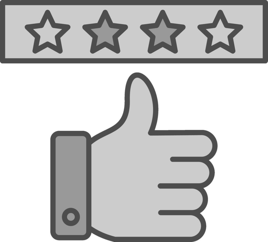 Positive Review Fillay Icon vector