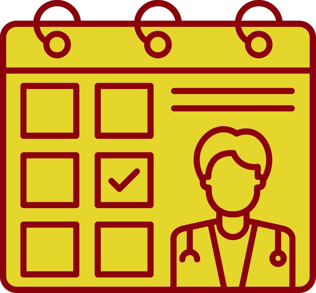 Doctor Visit Day Line Circle Icon vector