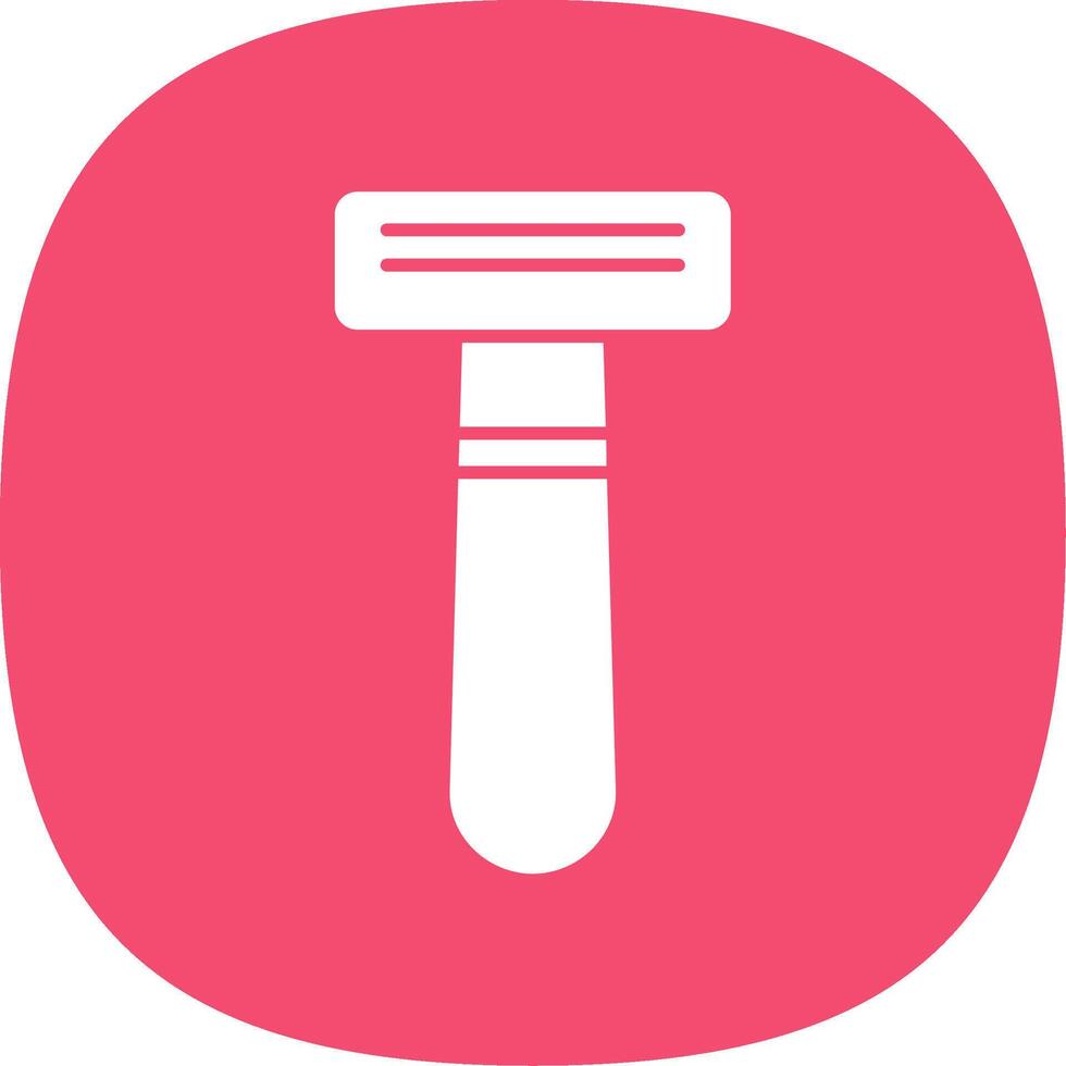 Shaving Razor Glyph Curve Icon vector