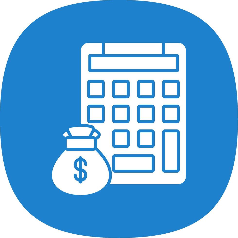 Calculating Glyph Curve Icon vector