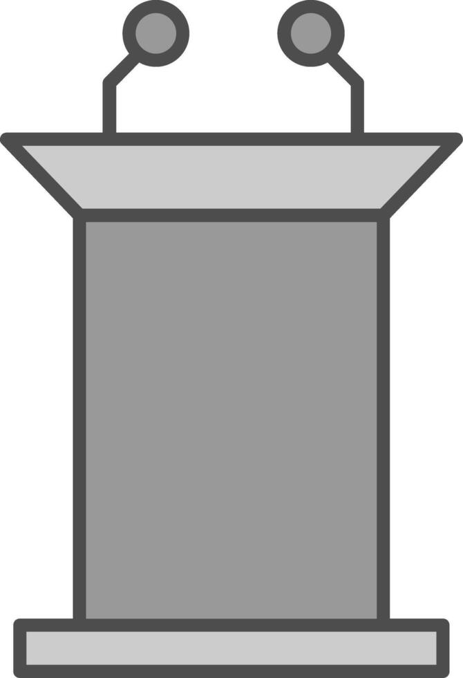 Podium Fillay Icon vector
