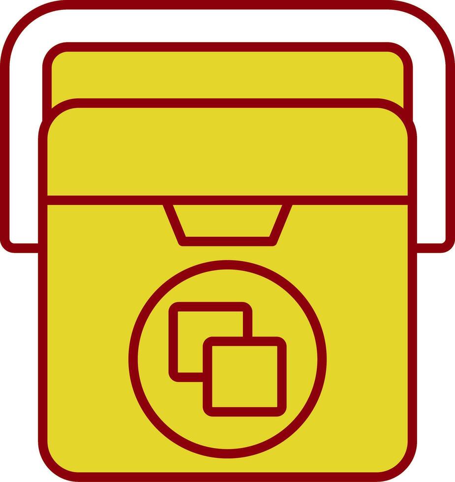 Ice Box Line Two Color Icon vector