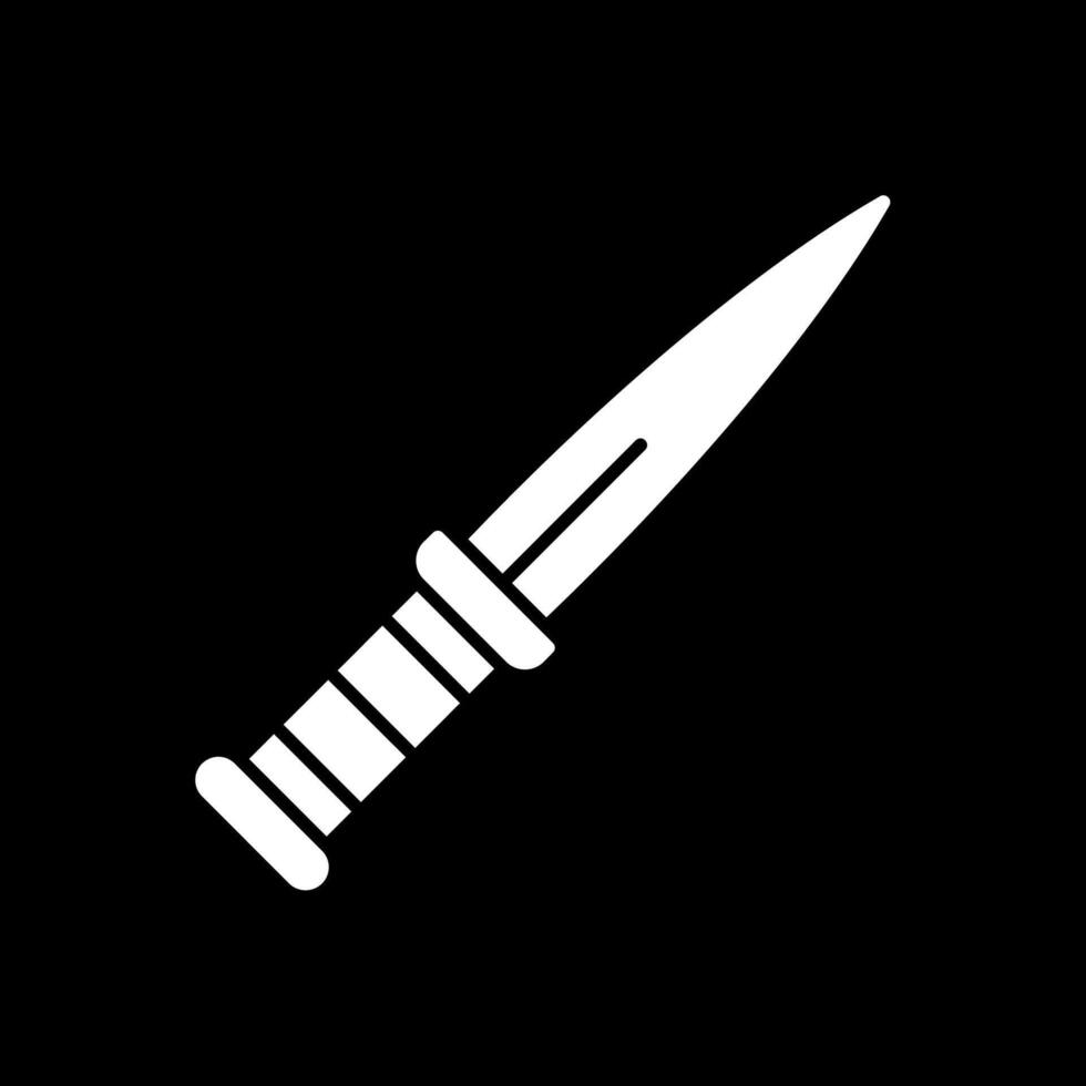 Dagger Glyph Inverted Icon vector