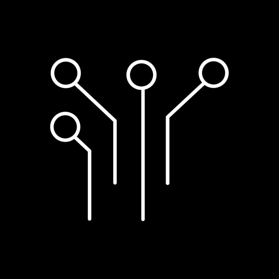 Electronic Circuit Line Inverted Icon vector