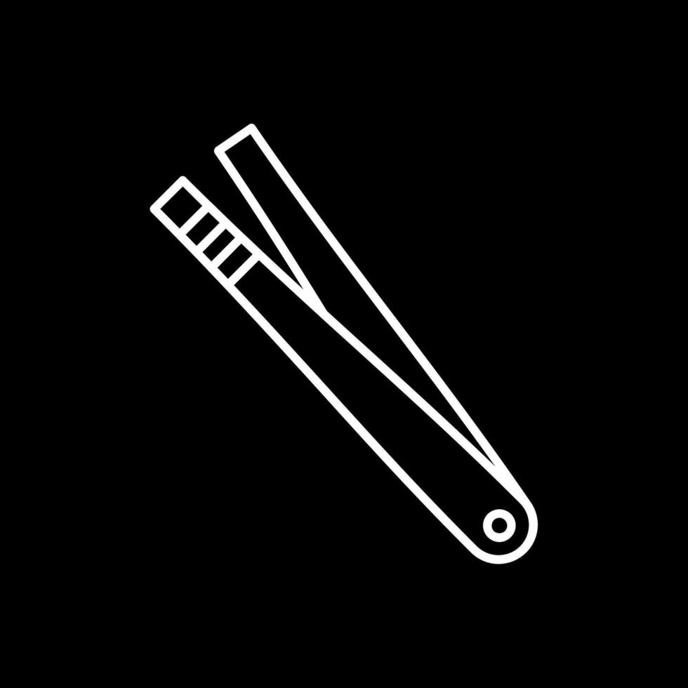 Tweezer Line Inverted Icon vector