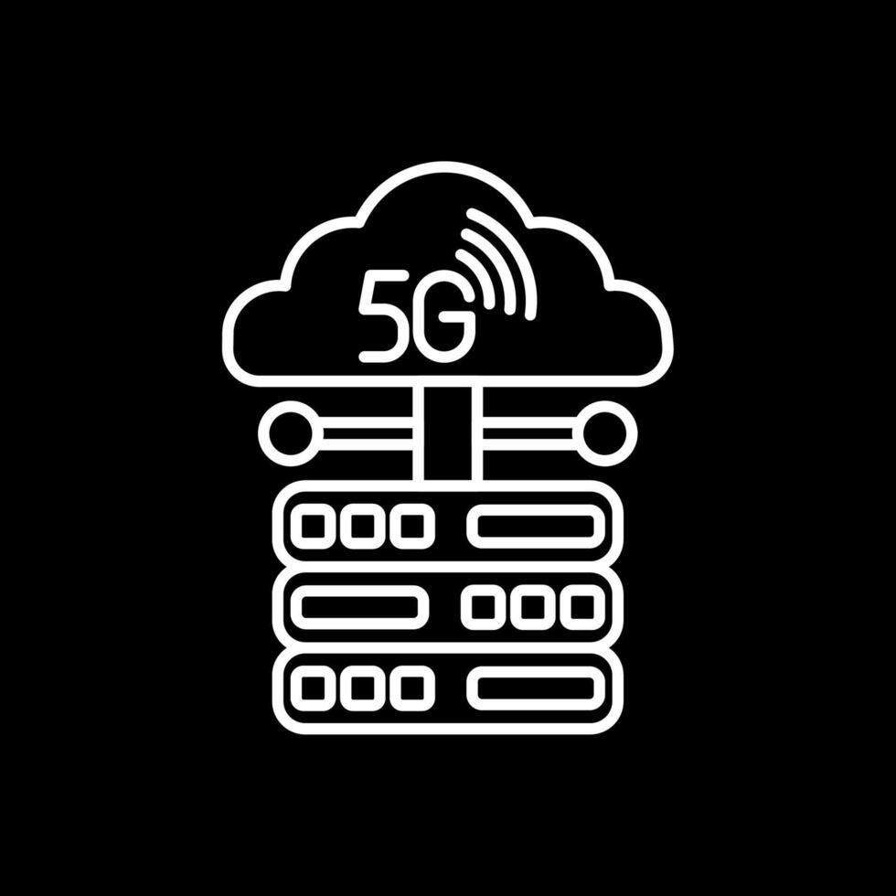 Networking Line Inverted Icon vector