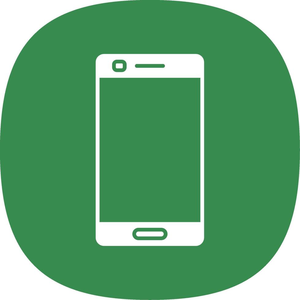 Mobile phone Glyph Curve Icon vector