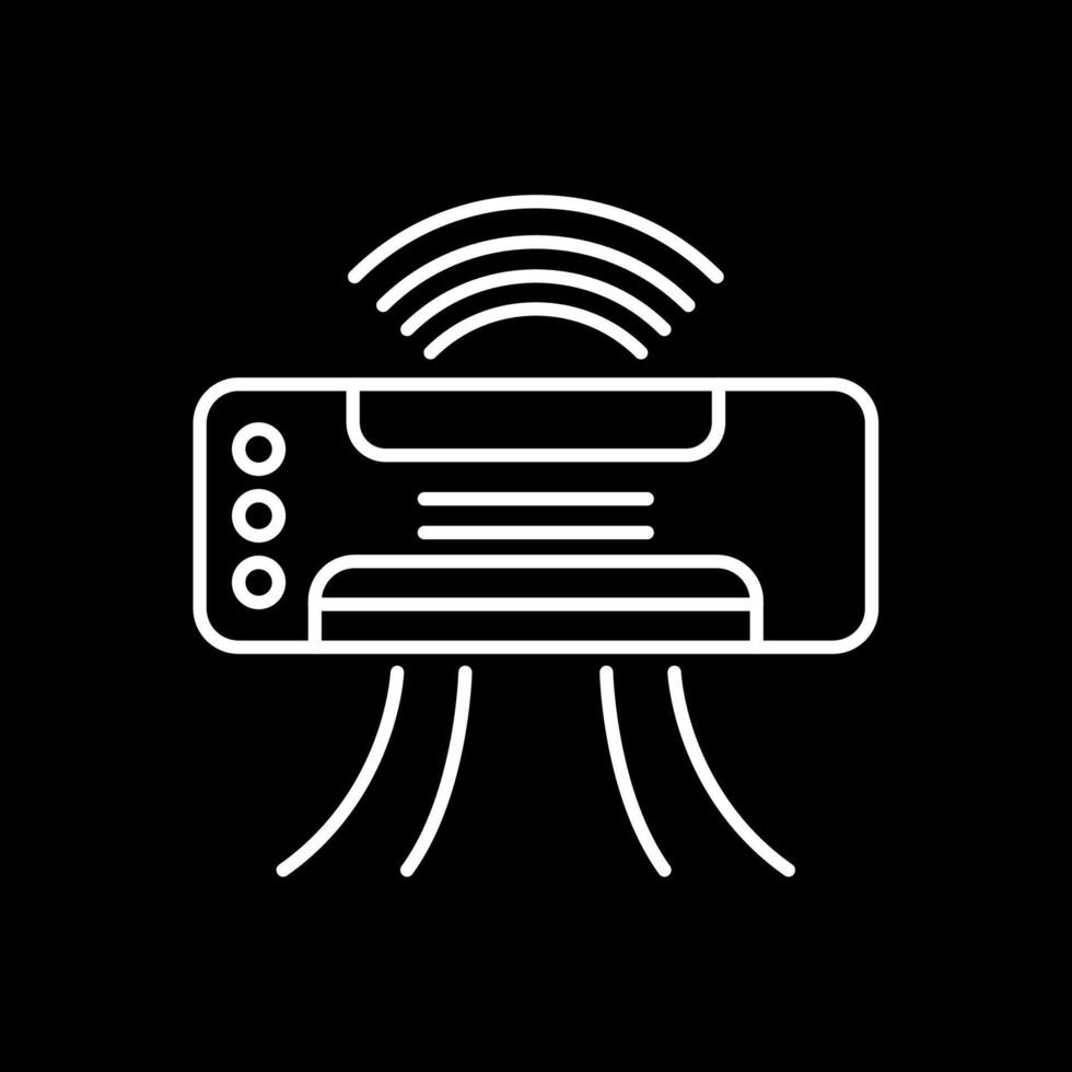 Air Conditioner Line Inverted Icon vector