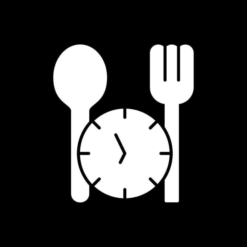 Fasting Glyph Inverted Icon vector