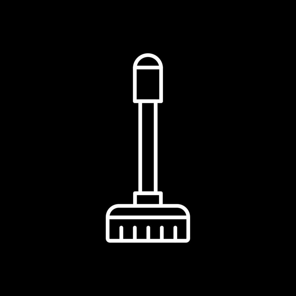 Floor Mop Line Inverted Icon vector