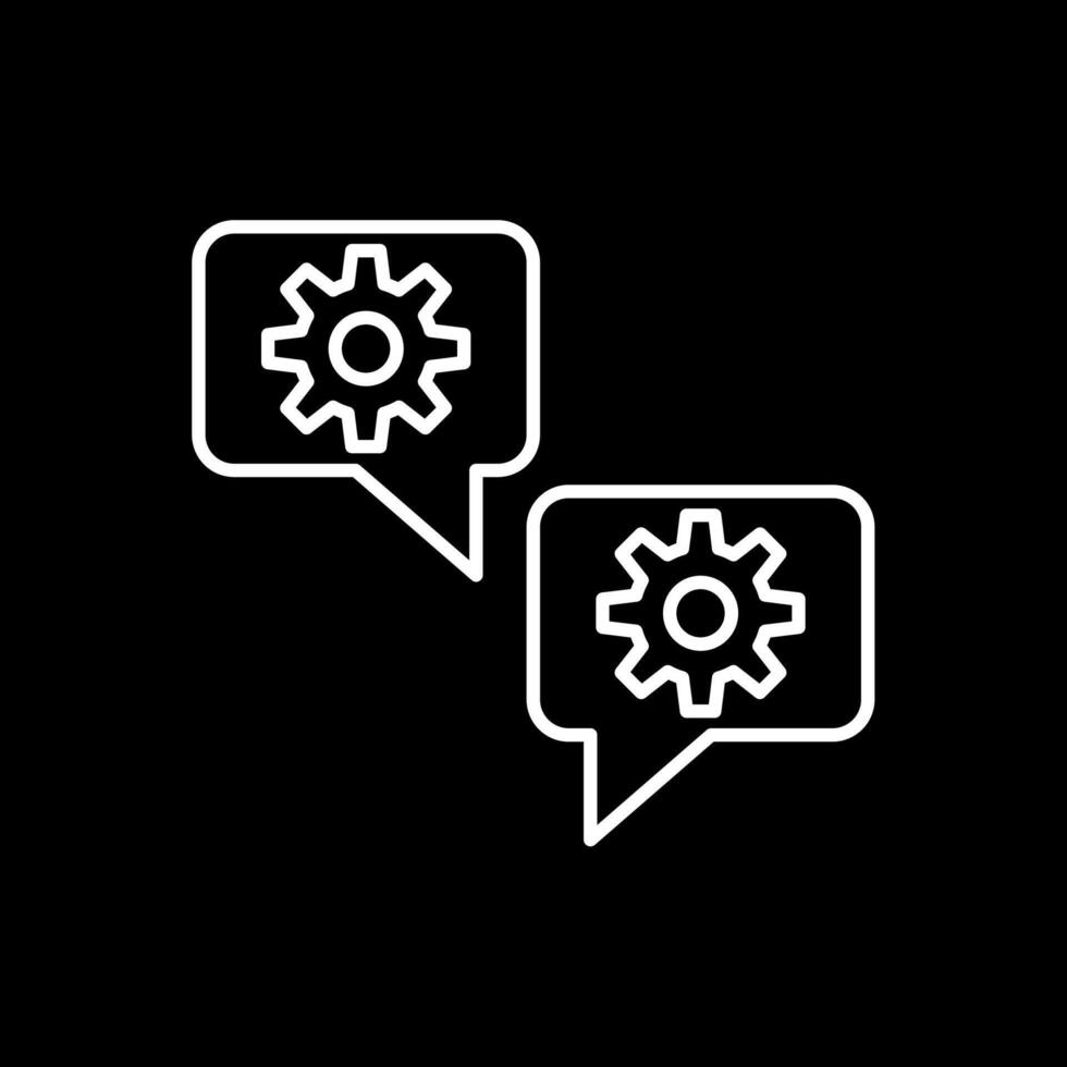 Chat Line Inverted Icon vector