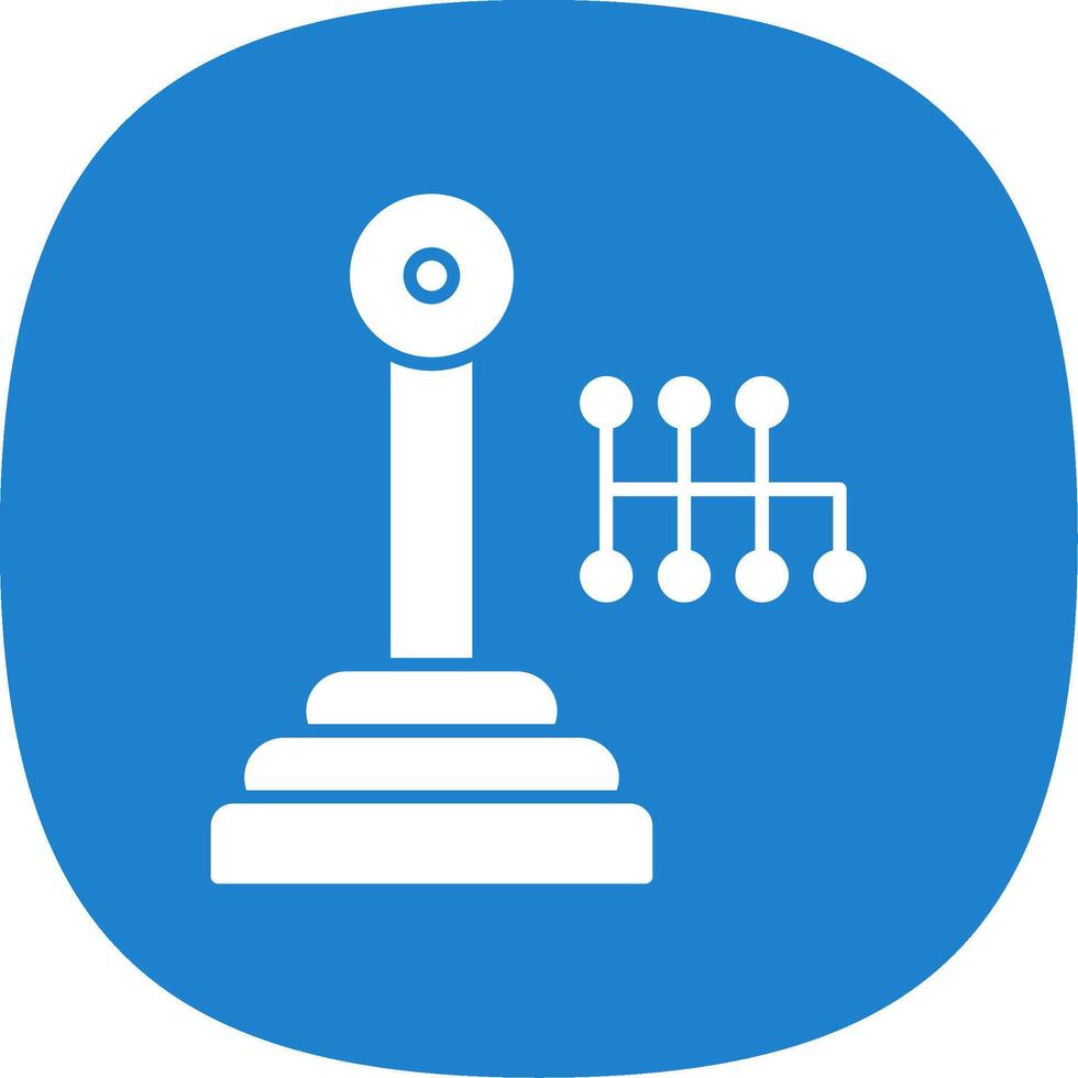 Gearshift Glyph Curve Icon vector