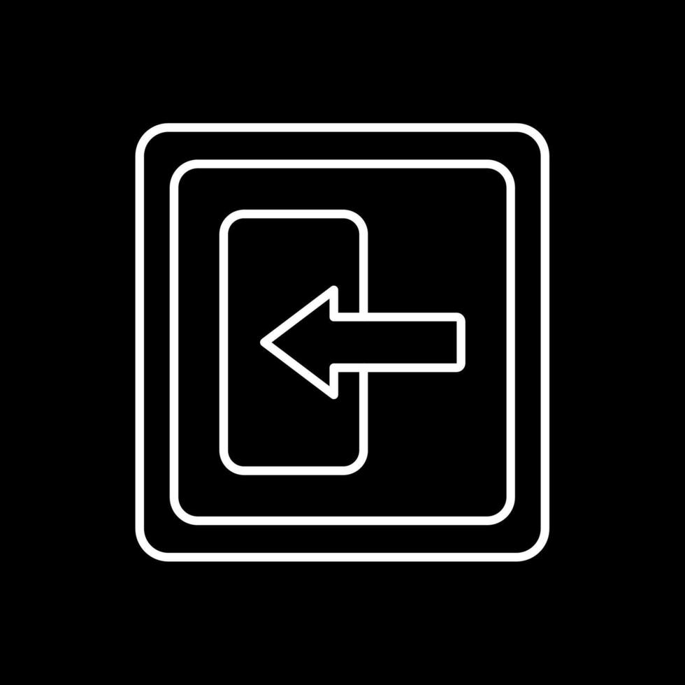 Log In Line Inverted Icon vector