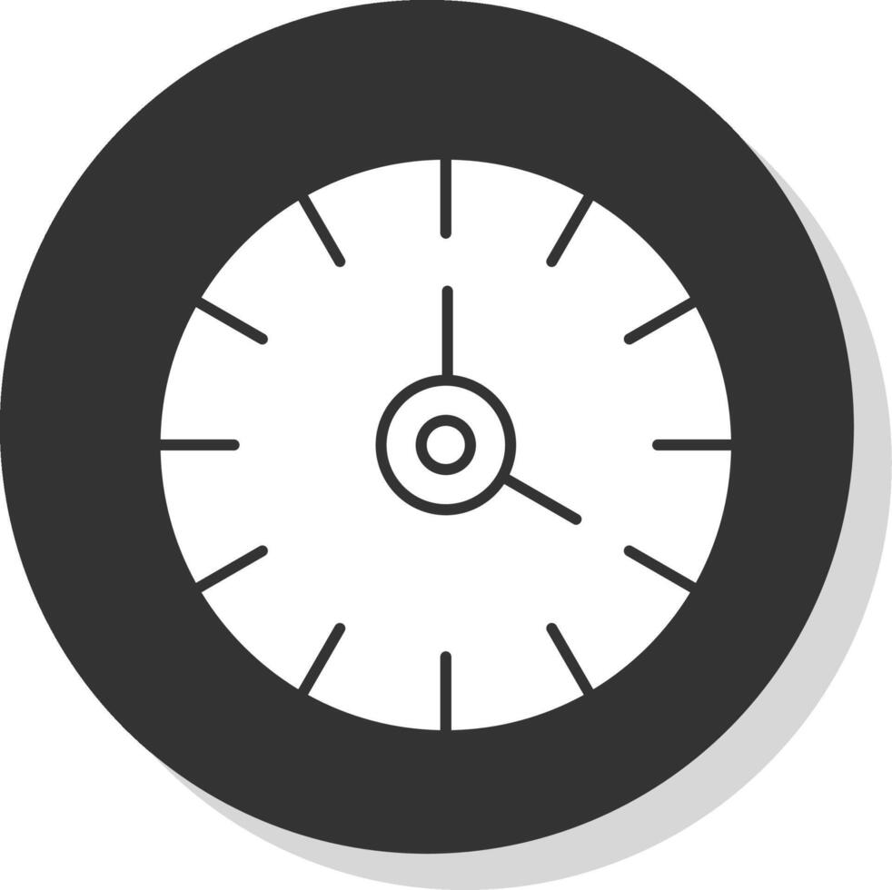 Clock Glyph Grey Circle Icon vector