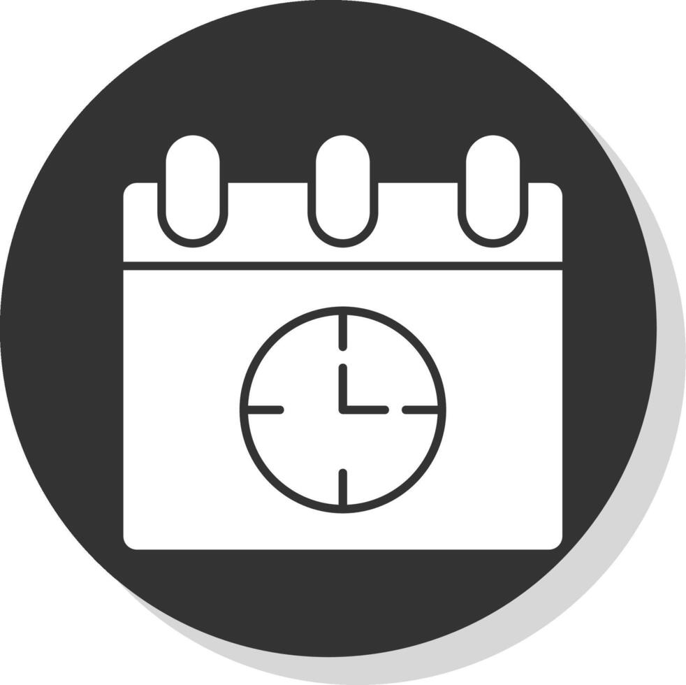 Time Management Glyph Grey Circle Icon vector