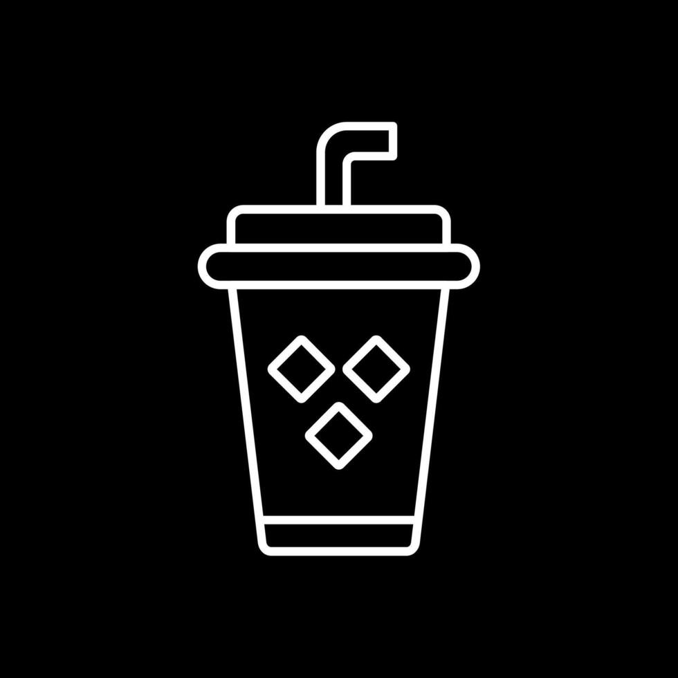 Juice Line Inverted Icon vector