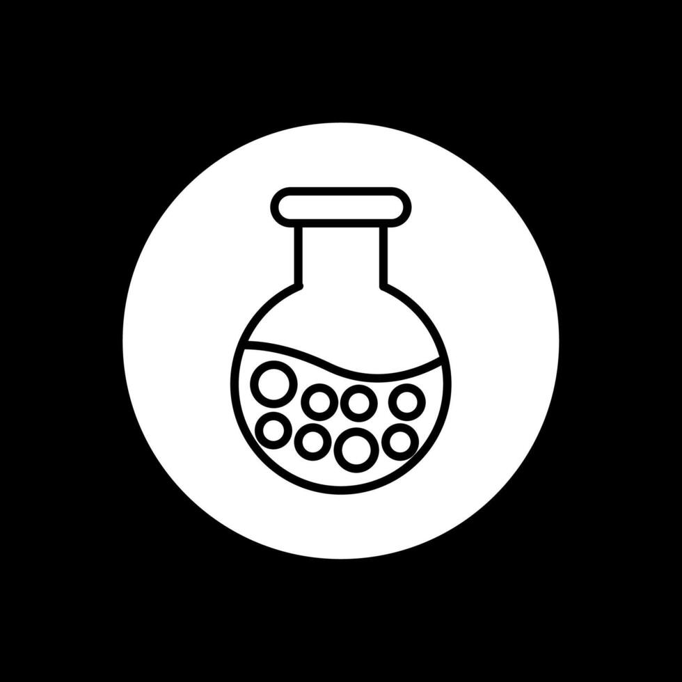 Flasks Glyph Inverted Icon vector