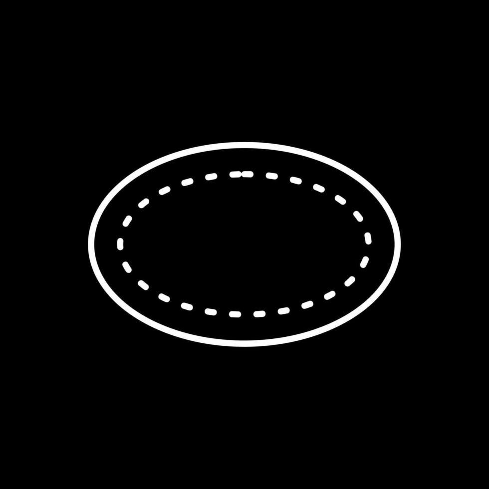 Oval Line Inverted Icon vector