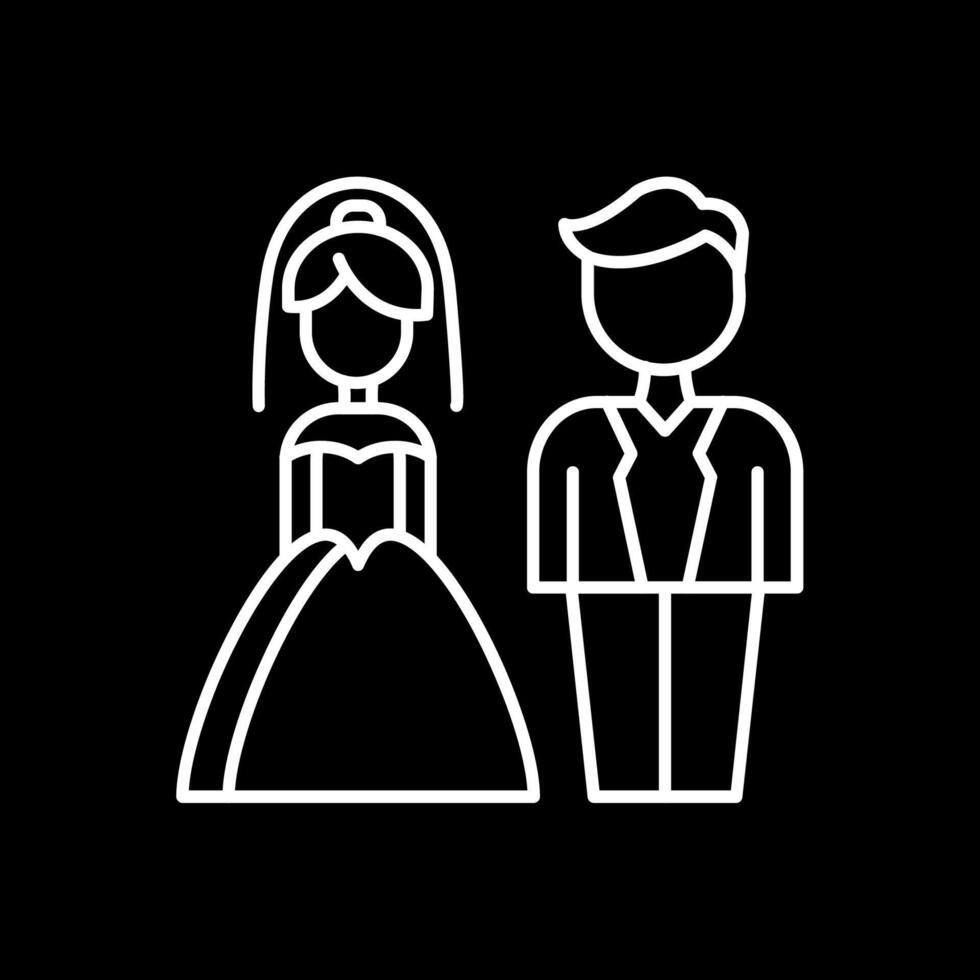 Couple Line Inverted Icon vector