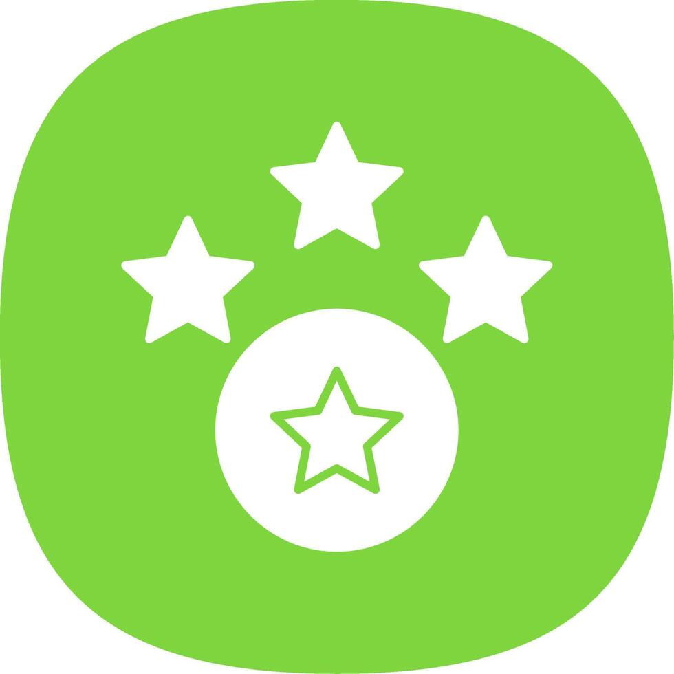 Rating Glyph Curve Icon vector