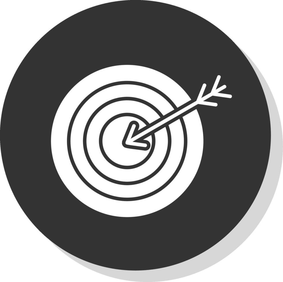 Objective Glyph Grey Circle  Icon vector