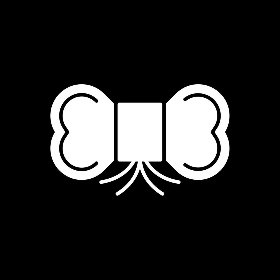 Bow Tie Glyph Inverted Icon vector
