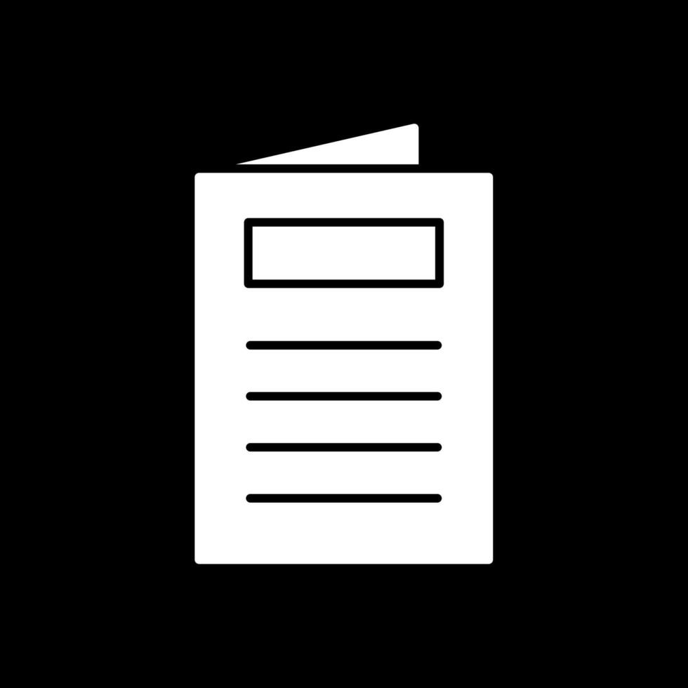 Postcard Glyph Inverted Icon vector