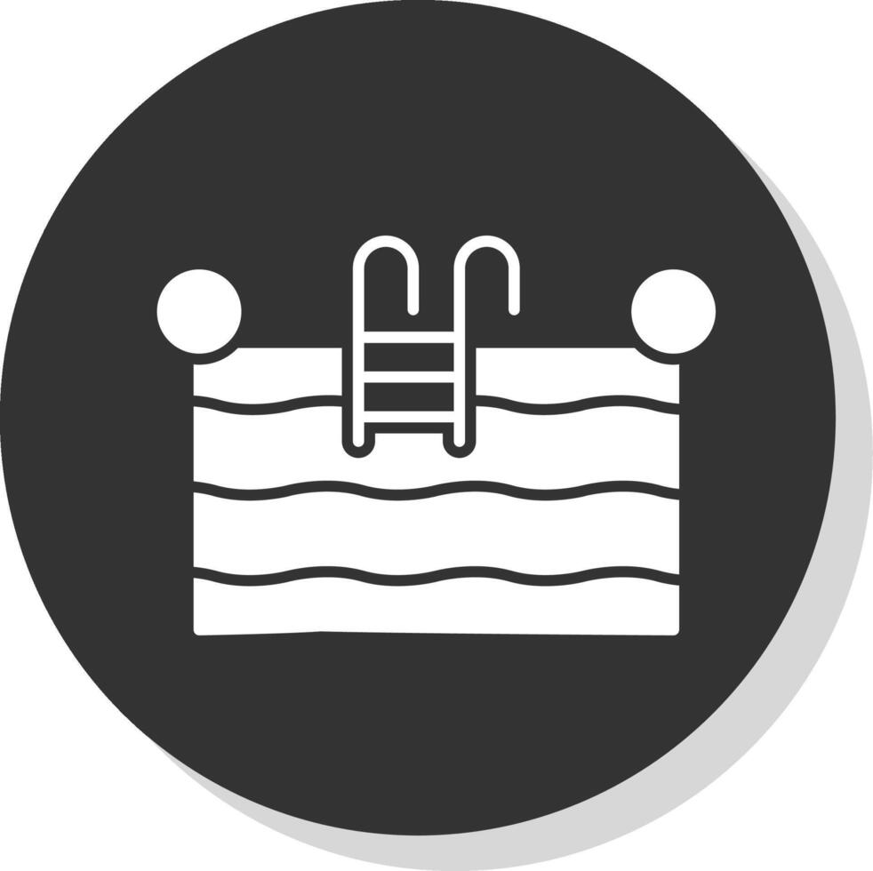 Swimming Pool Glyph Grey Circle Icon vector
