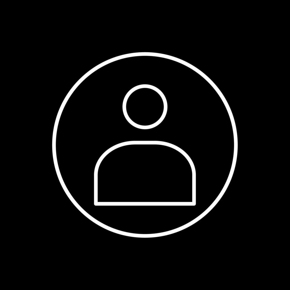 User Line Inverted Icon vector