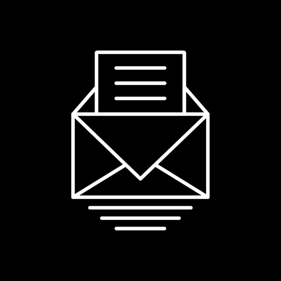 Letter Line Inverted Icon vector