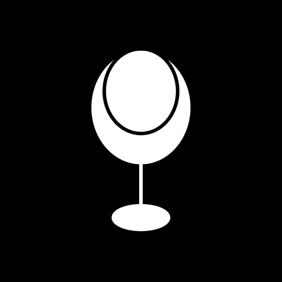 Egg Chair Glyph Inverted Icon vector