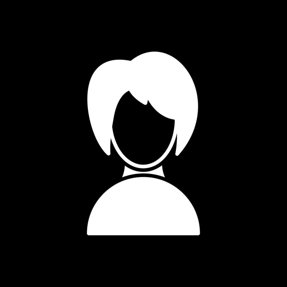 Woman Glyph Inverted Icon vector