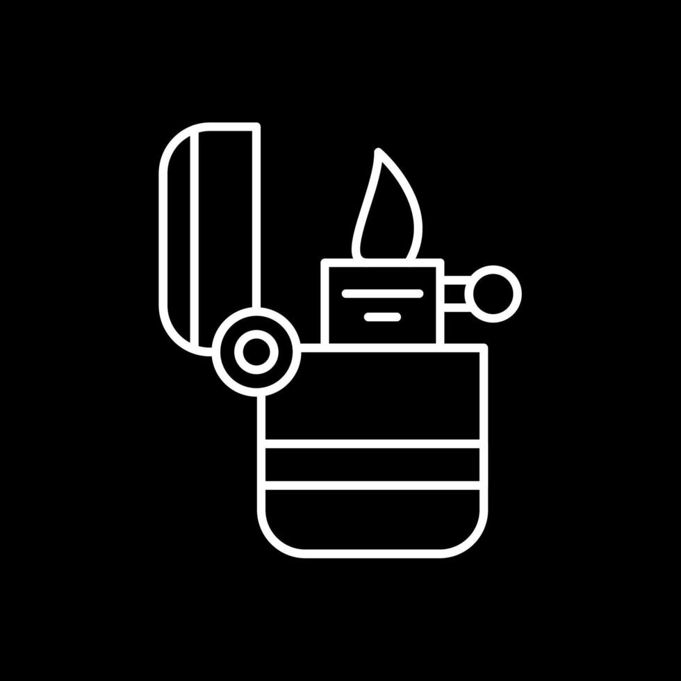 Lighter Line Inverted Icon vector