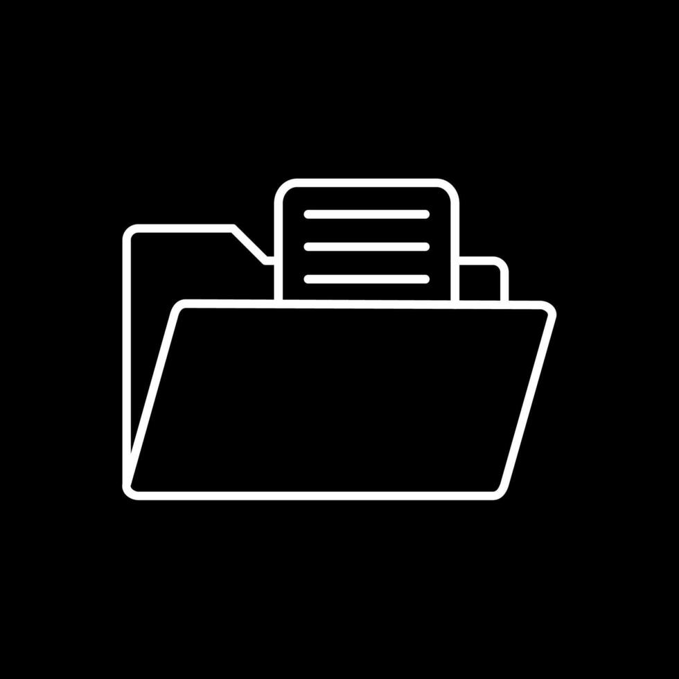 File Directory Line Inverted Icon vector