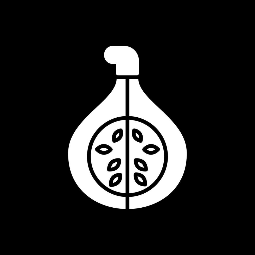 Fig Glyph Inverted Icon vector