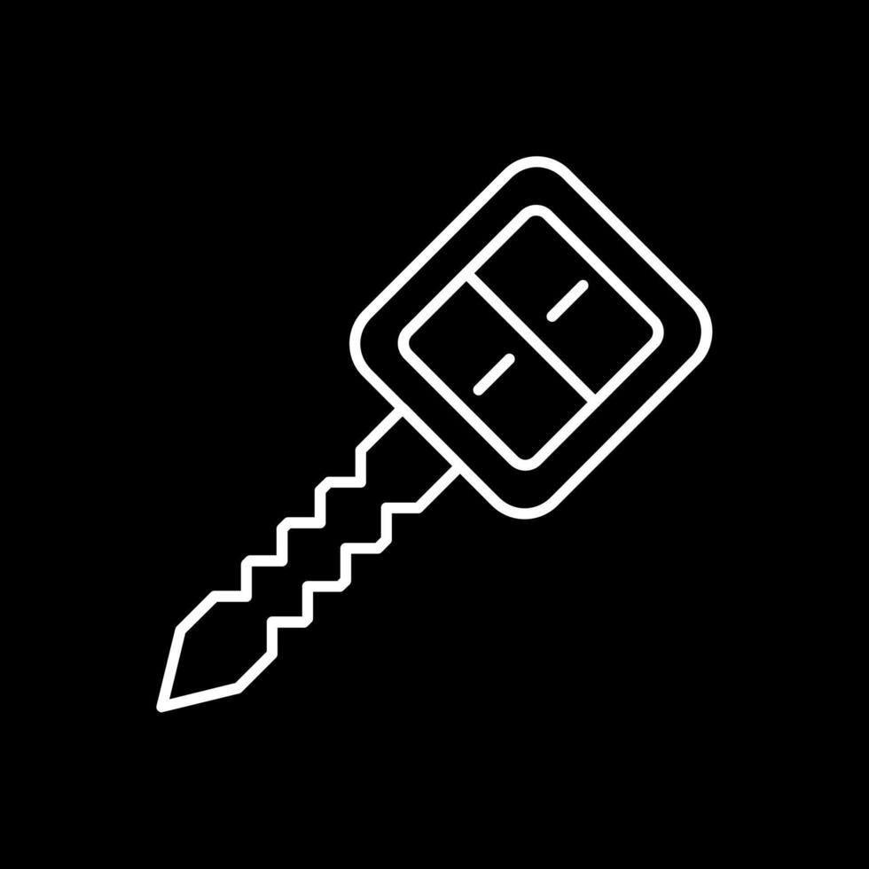 Car Key Line Inverted Icon vector