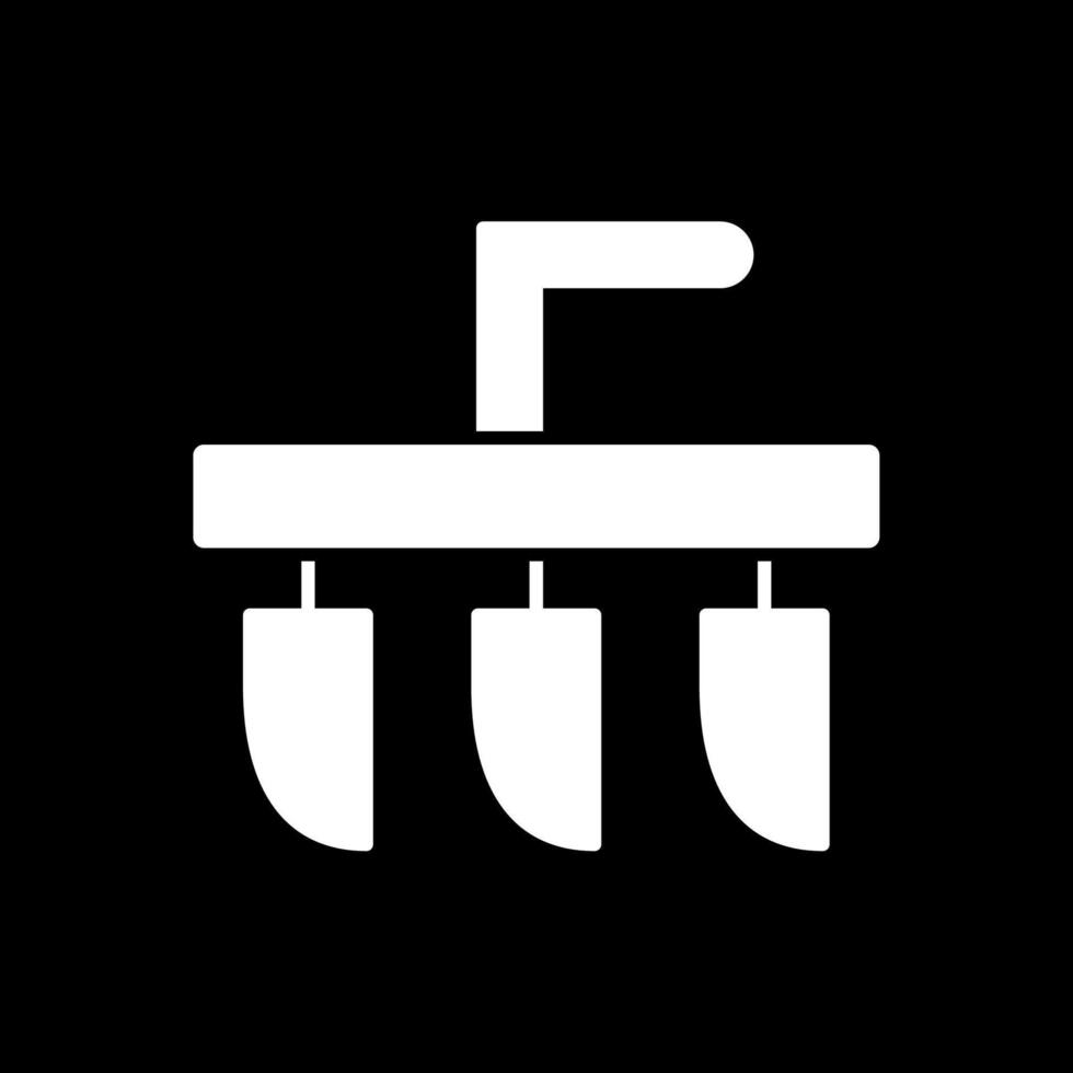 Plough Glyph Inverted Icon vector