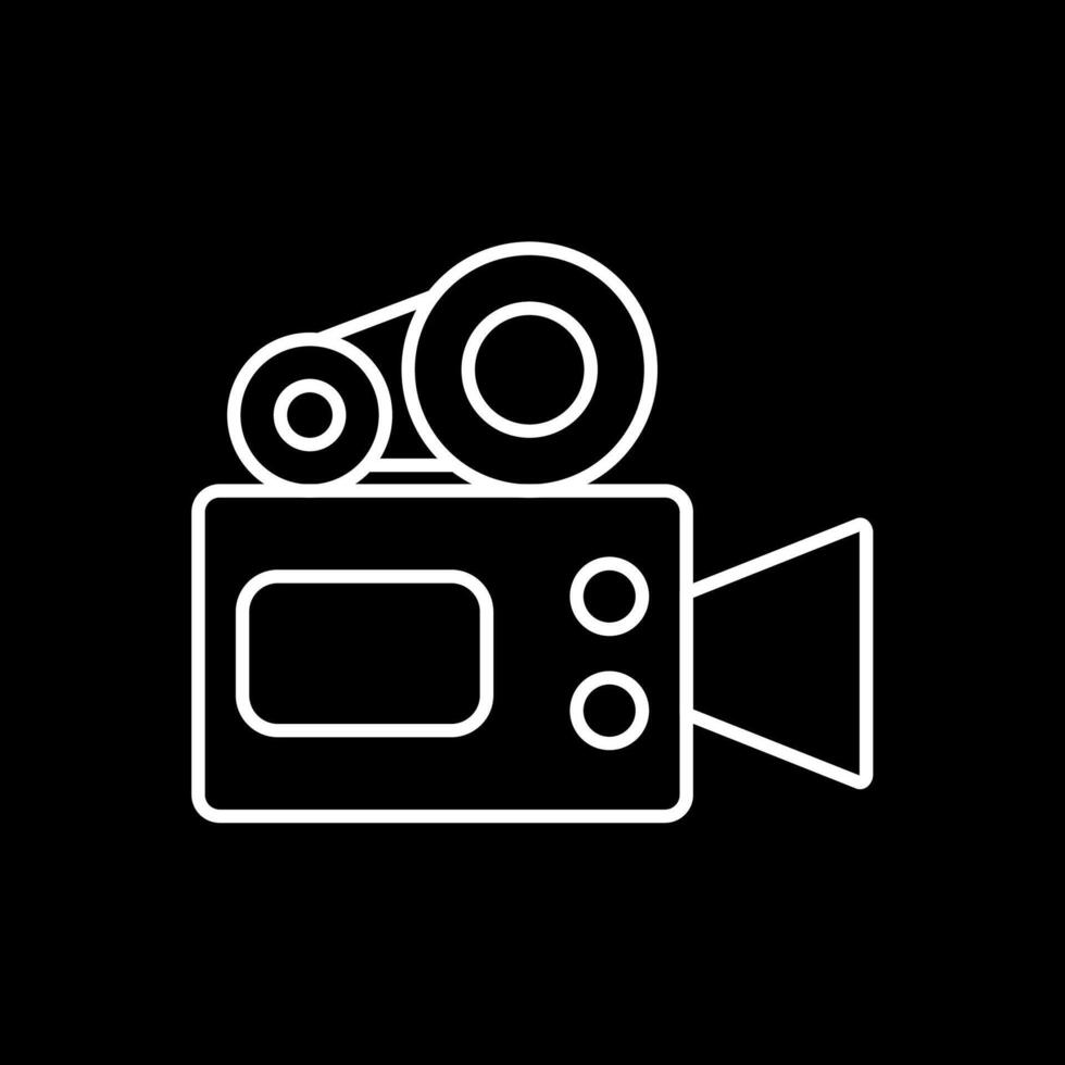 Camera Line Inverted Icon vector