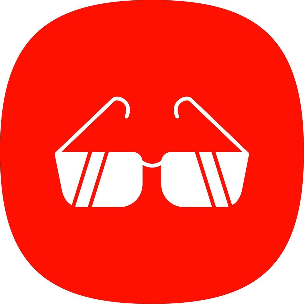 Sunglasses Glyph Curve Icon vector