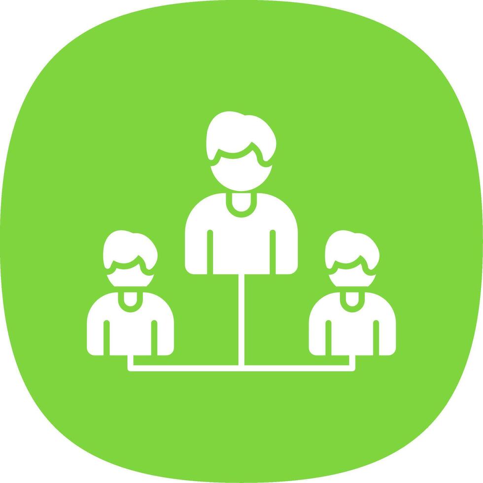 Connection Glyph Curve Icon vector