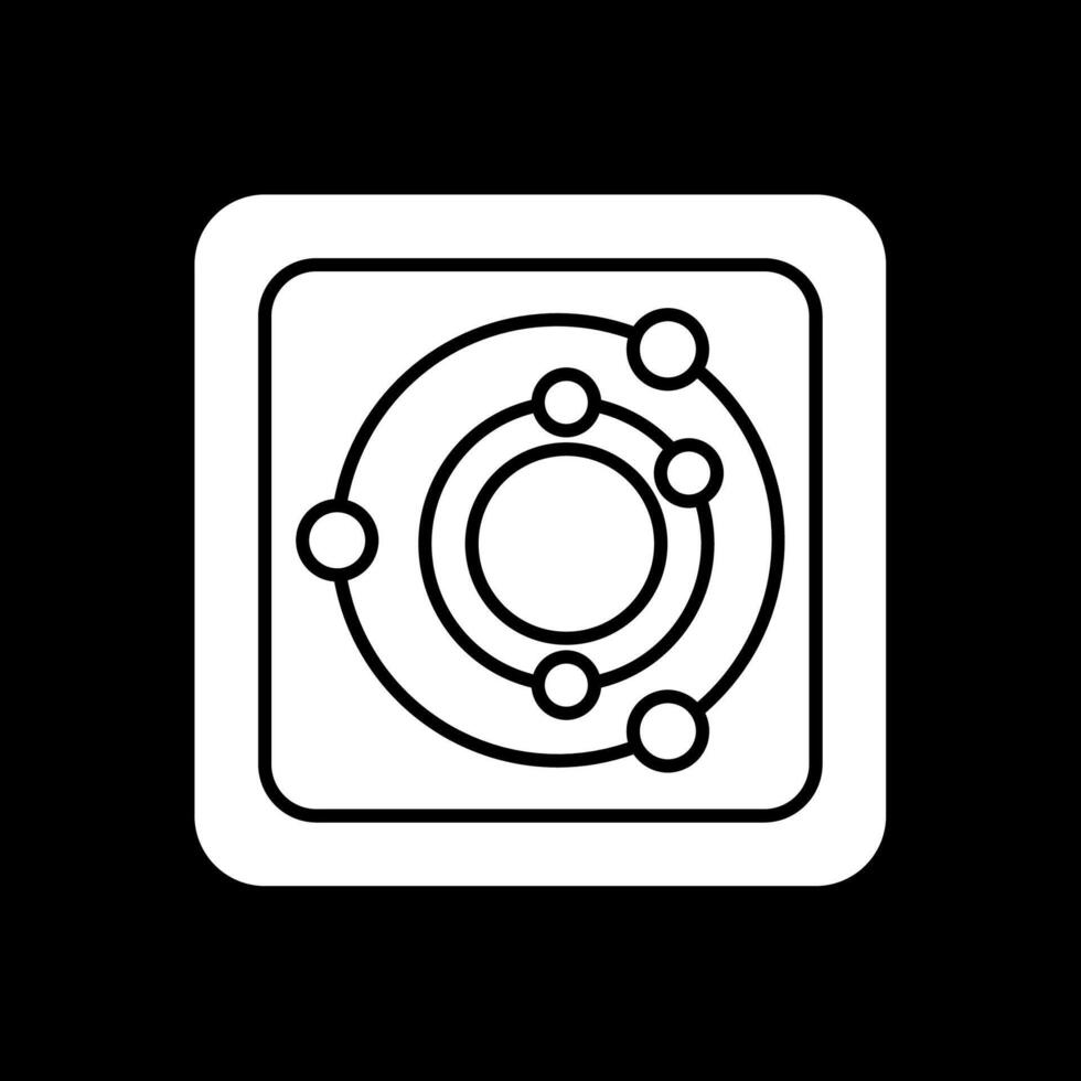 Radar Glyph Inverted Icon vector