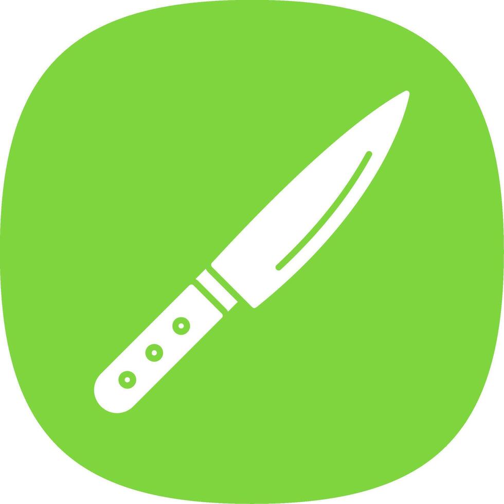 Knife Glyph Curve Icon vector