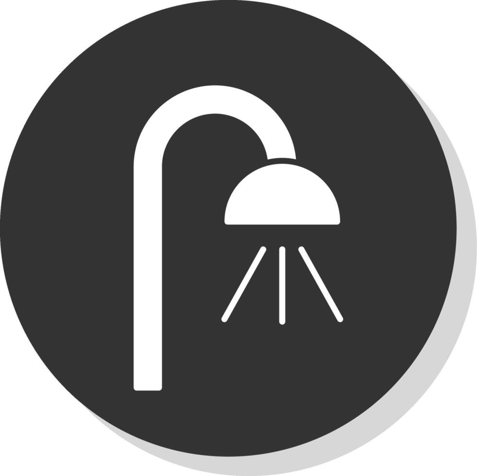 Shower Glyph Grey Circle Icon vector