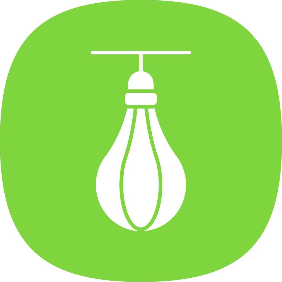 Speed Bag Glyph Curve Icon vector