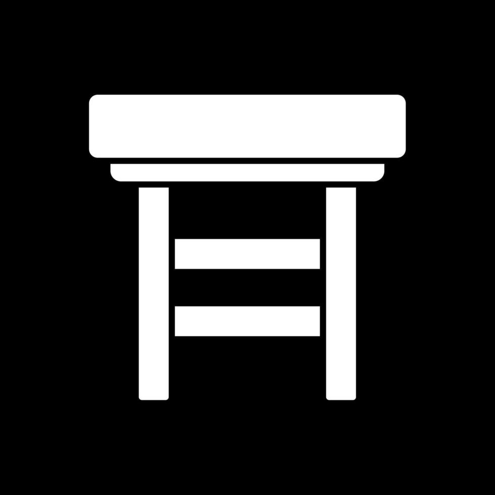Stool Glyph Inverted Icon vector