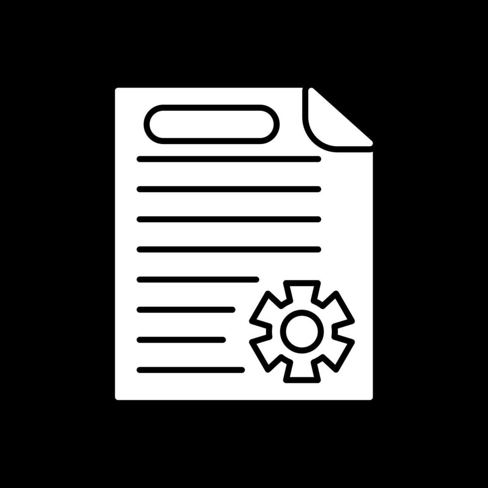 List Glyph Inverted Icon vector