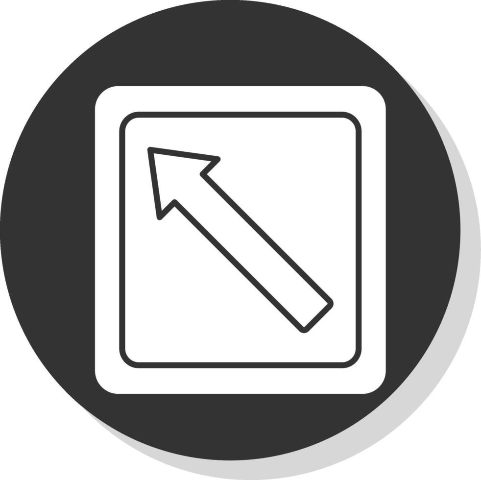 Arrow Left Glyph Grey Circle Icon vector