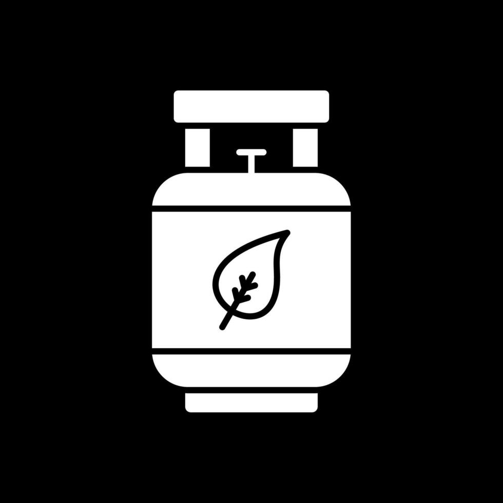 Eco Gas Glyph Inverted Icon vector