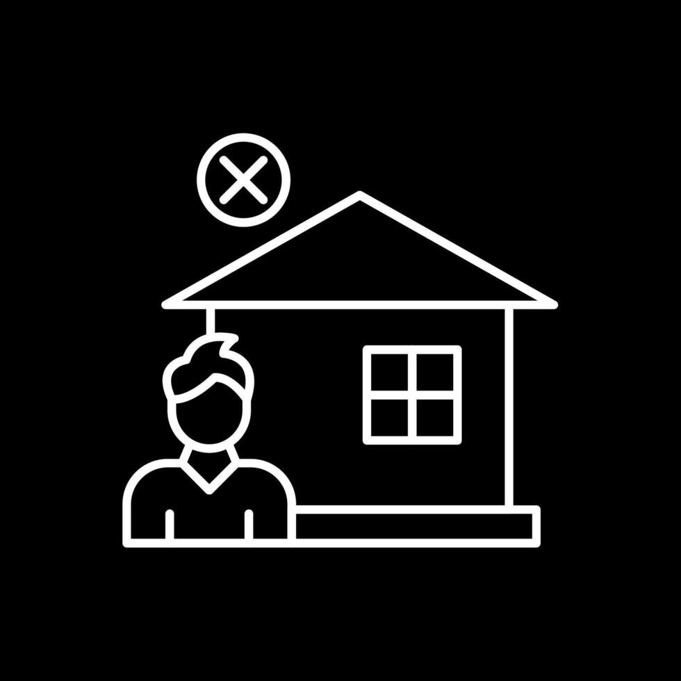 Homeless Line Inverted Icon vector